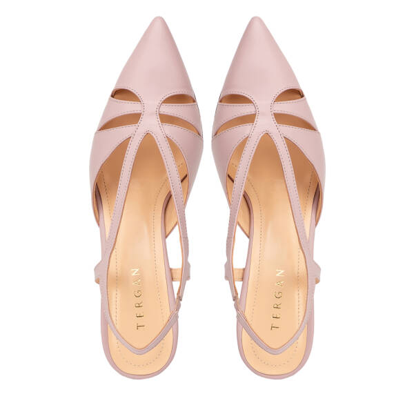 Lila Hakiki Deri Kadın Stiletto - K26Y1AY68389-S1T - 5