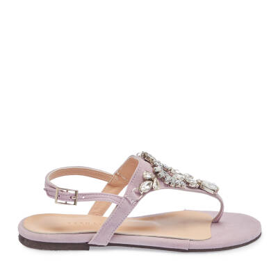 Lila Süet Deri Kadın Sandalet - K24Y1SN67407-R92 - 3