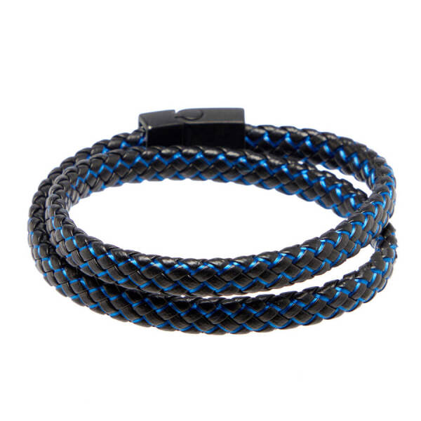 Mavi Deri Erkek Bileklik - E1BLK0410224-D65 - 1