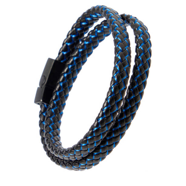 Mavi Deri Erkek Bileklik - E1BLK0410224-D65 - 2