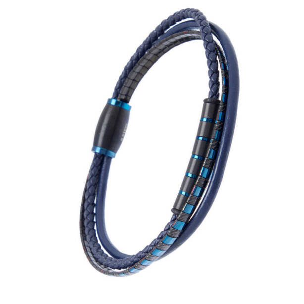 Mavi Deri Erkek Bileklik - E1BLK0410434-E0I - 2