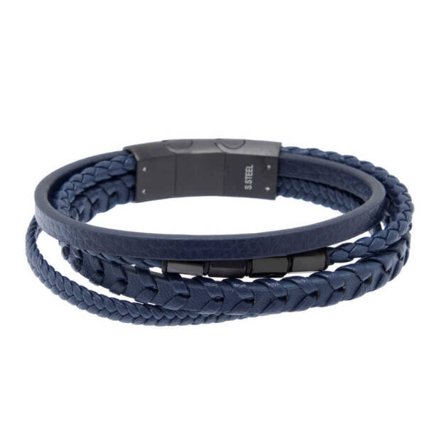 Mavi Deri Erkek Bileklik - E1BLK0410435-E0I - 1