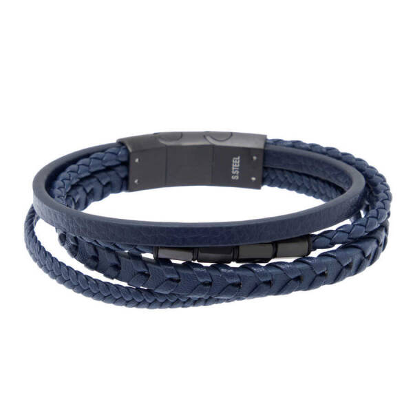 Mavi Deri Erkek Bileklik - E1BLK0410435-E0I - 1