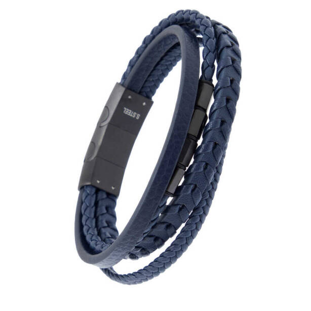 Mavi Deri Erkek Bileklik - E1BLK0410435-E0I - 2
