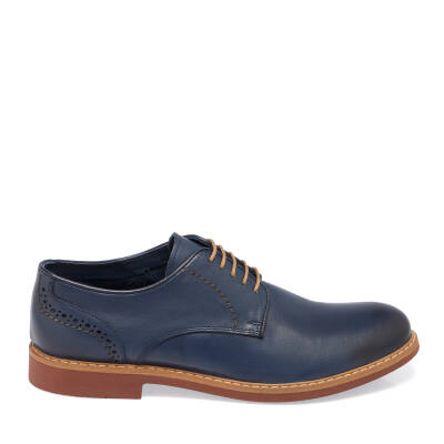  Mavi Deri Erkek Klasik Ayakkabı - E24I1AY56680-I1Z - 3