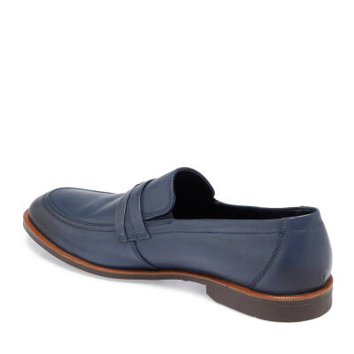  Mavi Deri Erkek Klasik Ayakkabı - E24I1AY56681-I1Z - 2