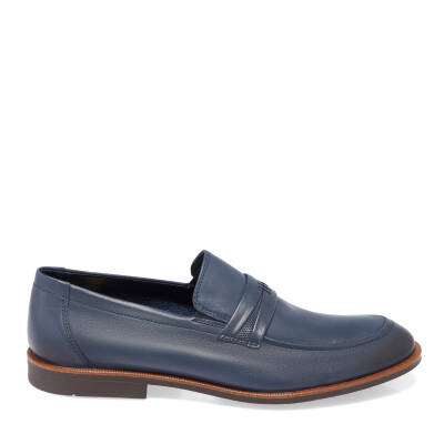  Mavi Deri Erkek Klasik Ayakkabı - E24I1AY56681-I1Z - 3