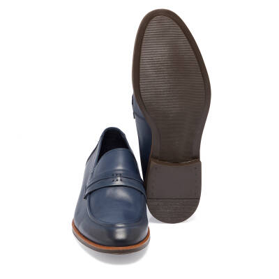  Mavi Deri Erkek Klasik Ayakkabı - E24I1AY56681-I1Z - 4