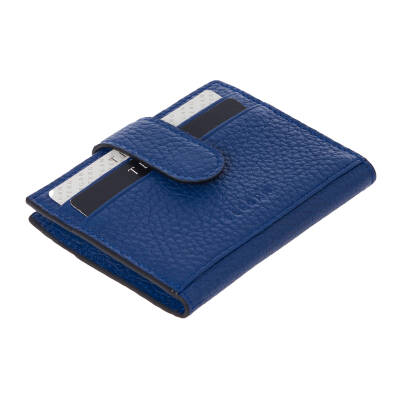  Mavi Deri Erkek Kredi Kartlık - S1KK00001617-H0Y - 1