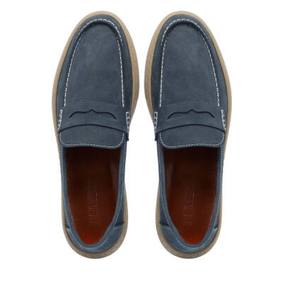 Mavi Deri Erkek Loafer - E25I1AY57295-F58 - 5