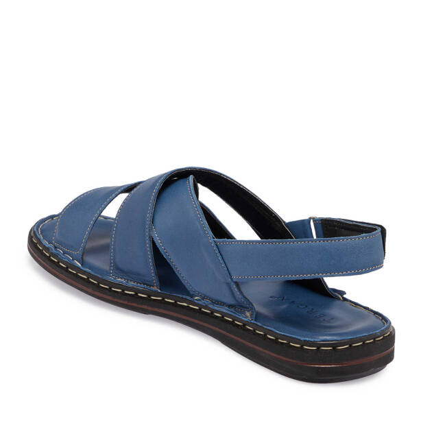 Mavi Hakiki Deri Erkek Sandalet - E25Y1SN57149-J61 - 3