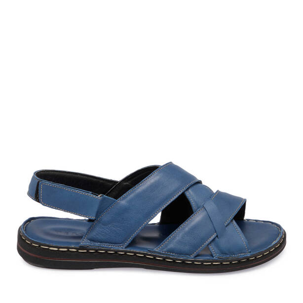 Mavi Hakiki Deri Erkek Sandalet - E25Y1SN57149-J61 - 4