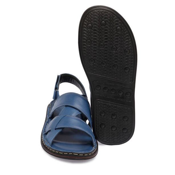 Mavi Hakiki Deri Erkek Sandalet - E25Y1SN57149-J61 - 5
