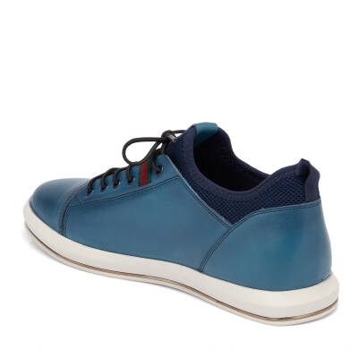  Mavi Deri Erkek Sneaker - E24I1AY56623-J61 - 2