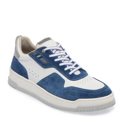  Mavi Deri Erkek Sneaker - E24I1AY56692-A9D 