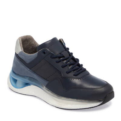  Mavi Deri Erkek Sneaker - E24I1AY56796-K67 