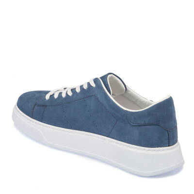  Mavi Deri Erkek Sneaker - E24I1AY56839-F58 - 2