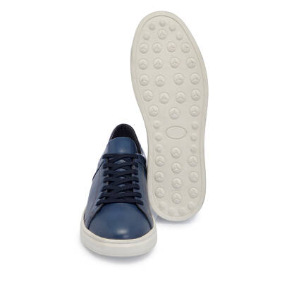 Mavi Deri Erkek Sneaker - E25I1AY57292-J61 - 4
