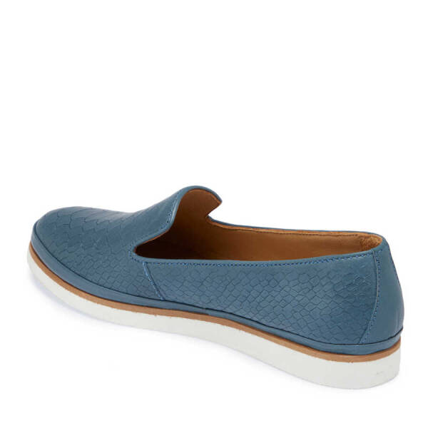 Mavi Hakiki Deri Kadın Babet - K24I1AY67113-K67 - 3