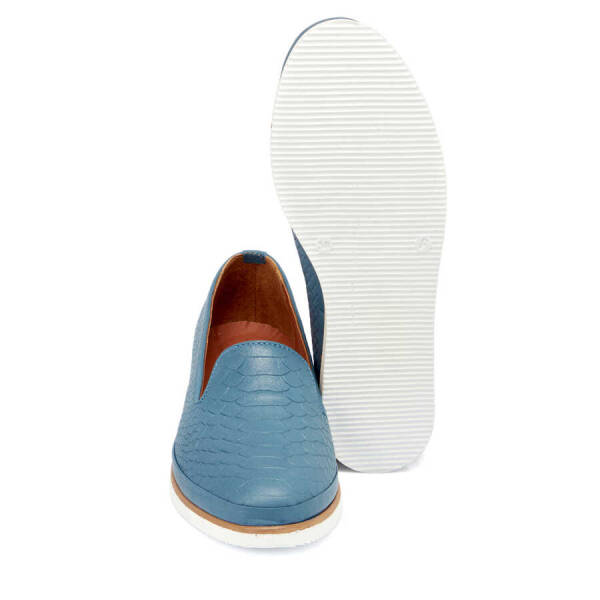 Mavi Hakiki Deri Kadın Babet - K24I1AY67113-K67 - 4