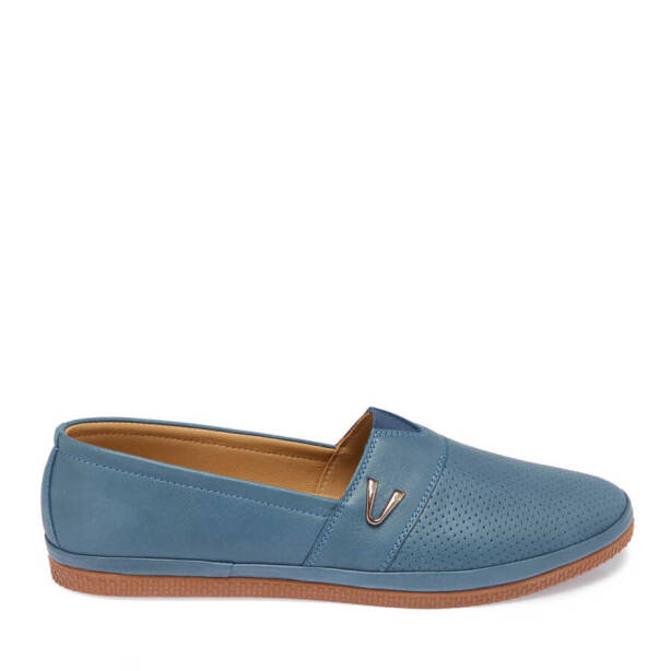 Mavi Hakiki Deri Kadın Babet - K24I1AY67116-K67 