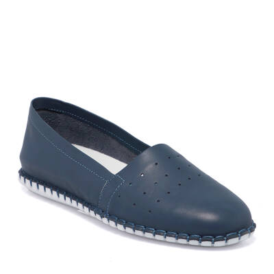  Mavi Deri Kadın Casual Ayakkabı - K21I1AY65575-K67 