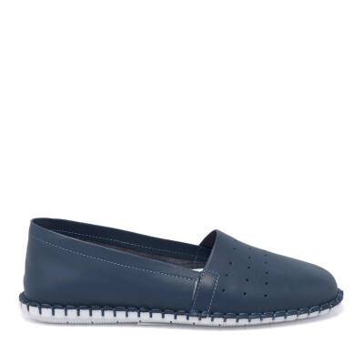  Mavi Deri Kadın Casual Ayakkabı - K21I1AY65575-K67 - 3