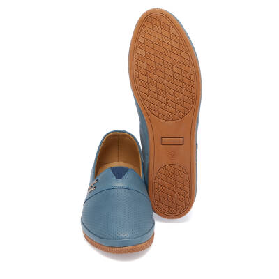  Mavi Deri Kadın Casual Ayakkabı - K24I1AY67116-K67 - 4
