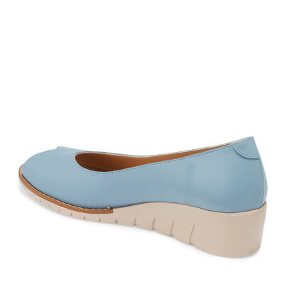  Mavi Deri Kadın Casual Ayakkabı - K24I1AY67287-K67 - 2