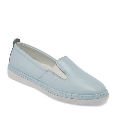  Mavi Deri Kadın Casual Ayakkabı - K24I1AY67359-S2I 