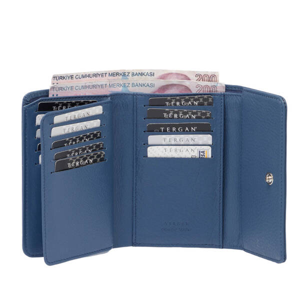 Mavi Deri Kadın Cüzdan - S1CB00005730-T0R - 4