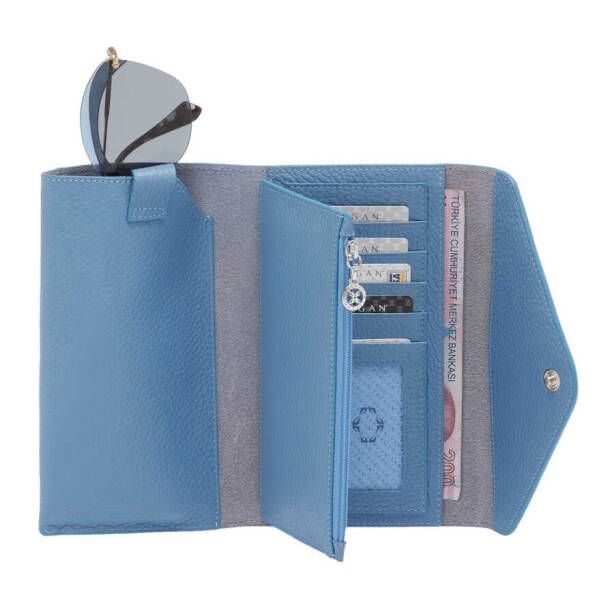 Mavi Deri Kadın Cüzdan - S1CB00005811-C43 - 3