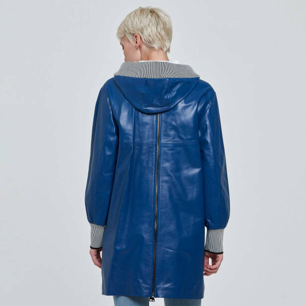 Mavi Deri Kadın Deri Trençkot - K22KDM320284-R5X - Tergan