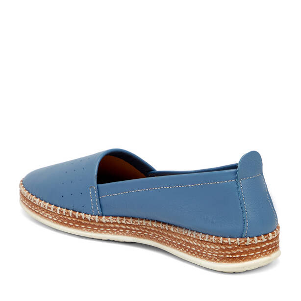 Mavi Hakiki Deri Kadın Espadril - K25I1AY67915-J61 - Tergan