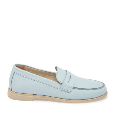 Mavi Deri Kadın Loafer - K24I1AY67366-S1M - 3