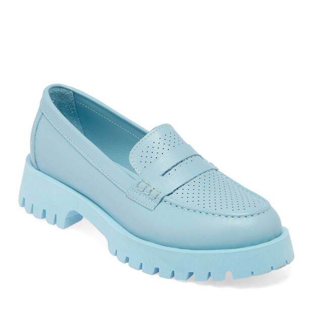 Mavi Hakiki Deri Kadın Makosen - K25I1AY67819-S1M - 2