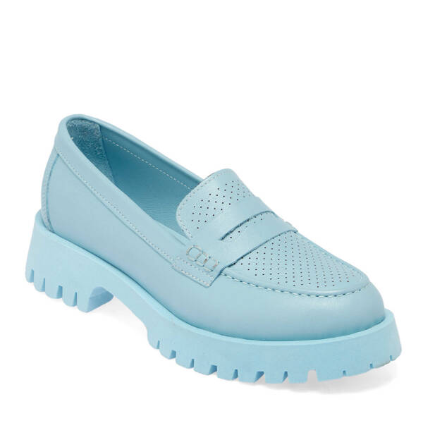 Mavi Hakiki Deri Kadın Makosen - K25I1AY67819-S1M - 2