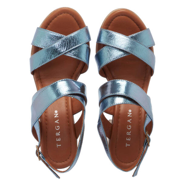 Mavi Hakiki Deri Kadın Sandalet - K24Y1AY67245-N0O - 5