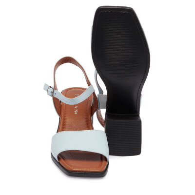  Mavi Deri Kadın Sandalet - K24Y1SN67240-S1M - 4