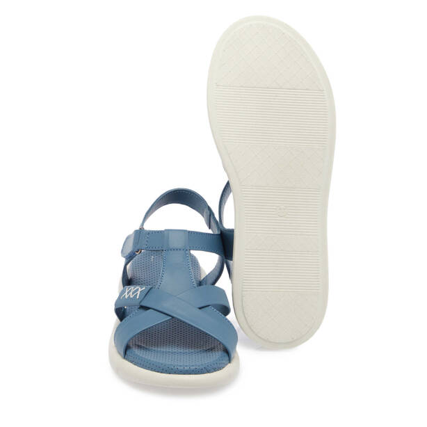 Mavi Hakiki Deri Kadın Sandalet - K25Y1SN67974-K67 - 4