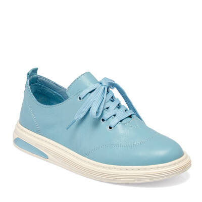 Mavi Deri Kadın Sneaker - K24I1AY67093-J61 