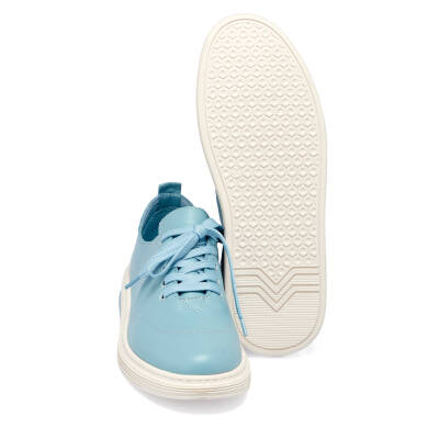 Mavi Deri Kadın Sneaker - K24I1AY67093-J61 - 4