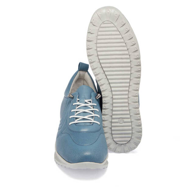 Mavi Deri Kadın Sneaker - K24I1AY67094-K67 - 4