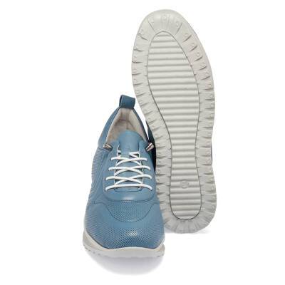 Mavi Deri Kadın Sneaker - K24I1AY67094-K67 - 4
