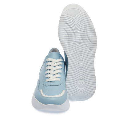  Mavi Deri Kadın Sneaker - K24I1AY67314-J61 - 4