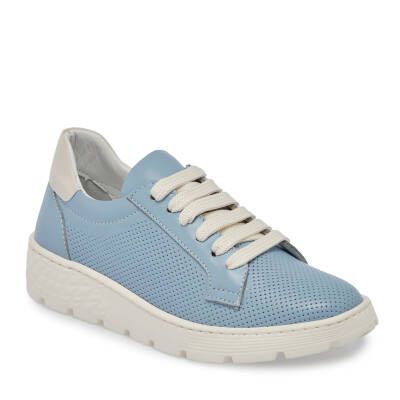 Mavi Deri Kadın Sneaker - K24I1AY67349-J61 - 1
