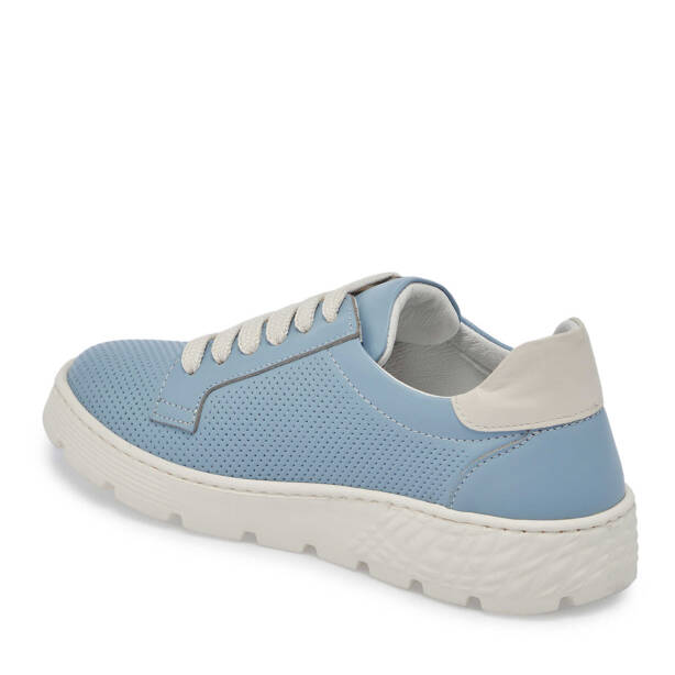 Mavi Deri Kadın Sneaker - K24I1AY67349-J61 - 2