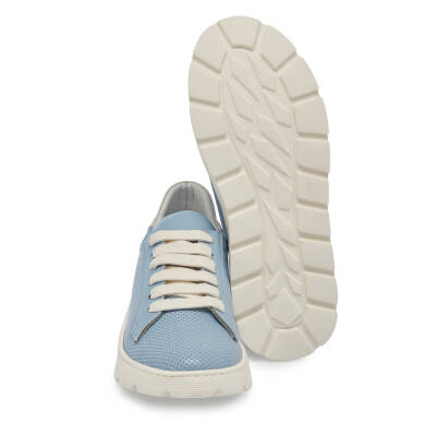  Mavi Deri Kadın Sneaker - K24I1AY67349-J61 - 4