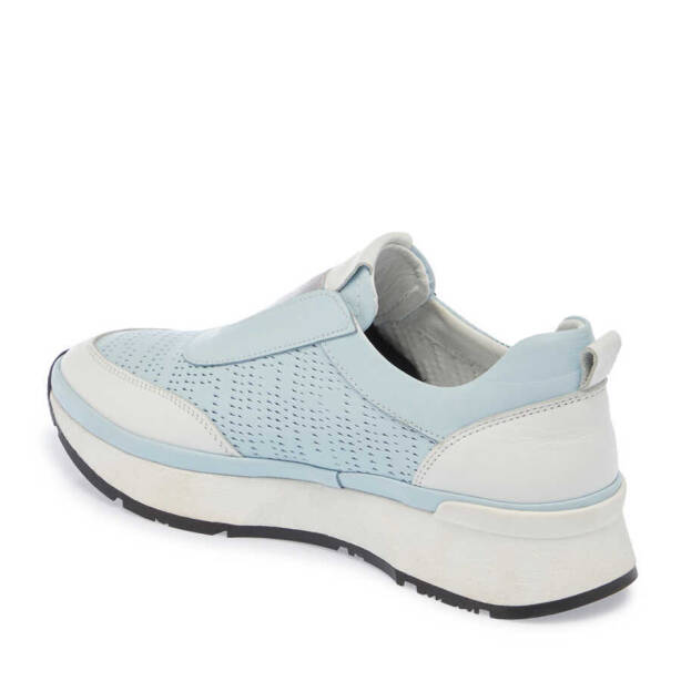 Mavi Deri Kadın Sneaker - K24I1AY67354-J61 - 2