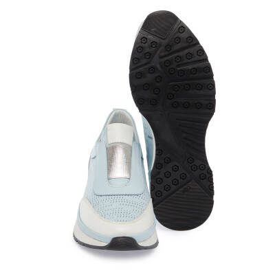  Mavi Deri Kadın Sneaker - K24I1AY67354-J61 - 4